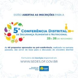 Você também pode melhorar a política alimentar e nutricional do DF