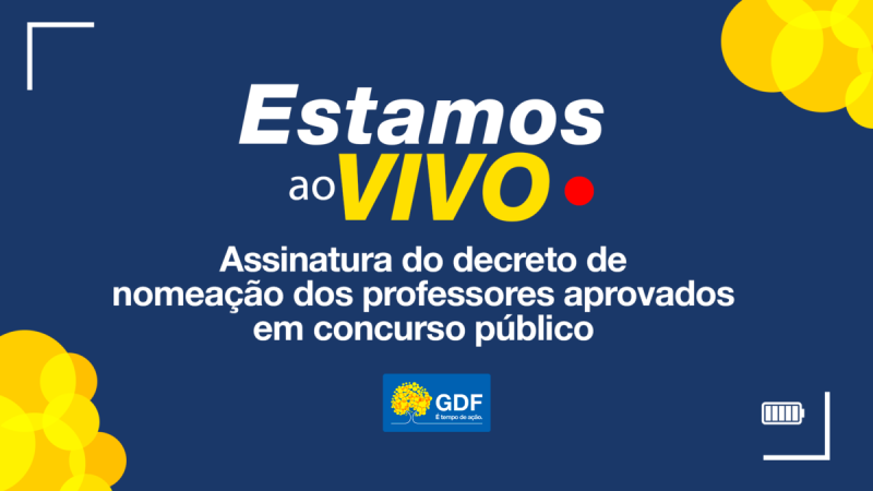 Assista ao vivo à cerimônia de nomeação de novos professores