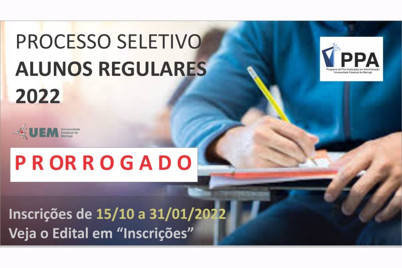 UEM prorroga para 31 de janeiro inscrições para mestrado e doutorado em Administração