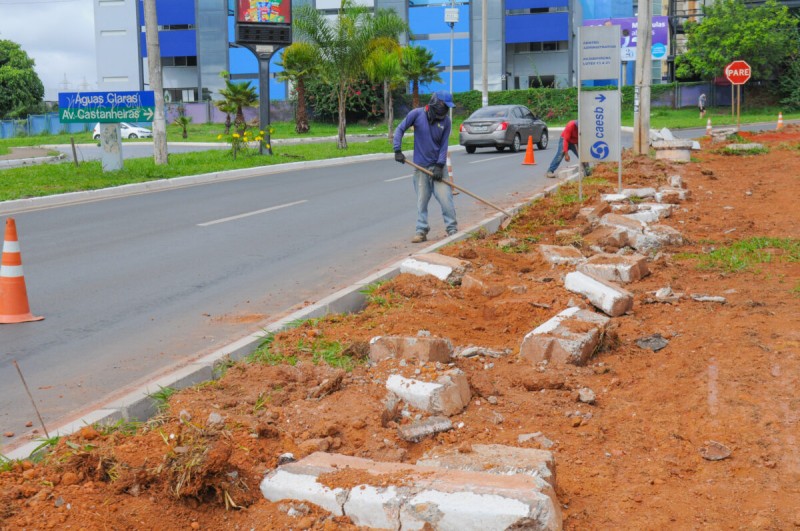 Mais 3,5 km de novas calçadas na região de Águas Claras
