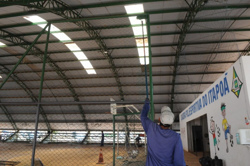 Único ginásio público do Itapoã passa por reforma