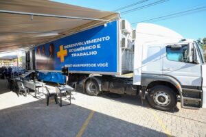 Recanto das Emas: carreta itinerante oferece cadastro para Cesta do Trabalhador